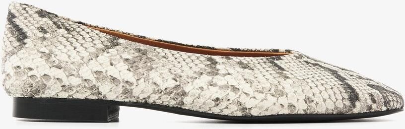 VIA VAI Lou Emmy Ballerina Dames Leer Beige