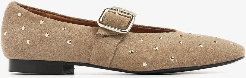 VIA VAI Lou Nina Ballerina Dames Suède Beige