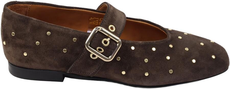 VIA VAI Lou Nine 62371 Bandschoen bruin nubuck suede