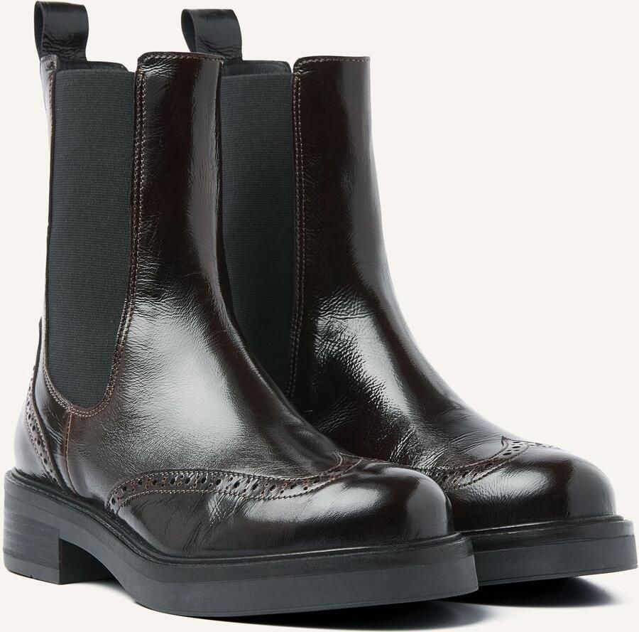 VIA VAI Enkelboots Dames Lucia Gina Maat: 36 Materiaal: Leer Kleur: Bruin