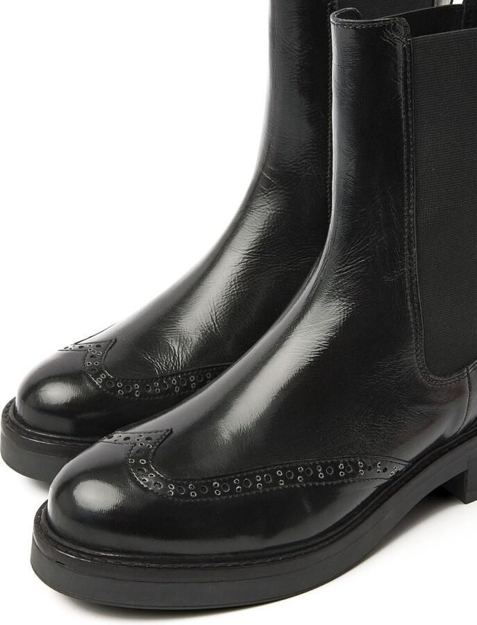 VIA VAI Enkelboots Dames Lucia Gina Leer Zwart - Foto 5