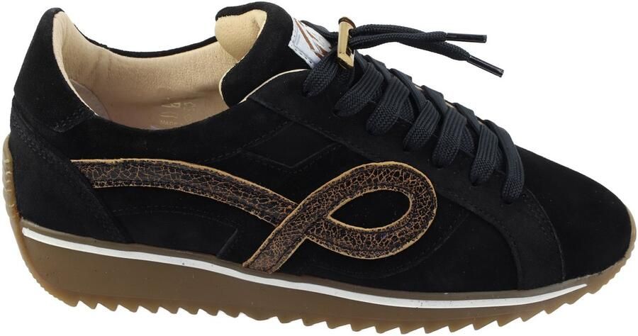 VIA VAI Mikki Eve 62471 Sneakers zwart nubuck suede