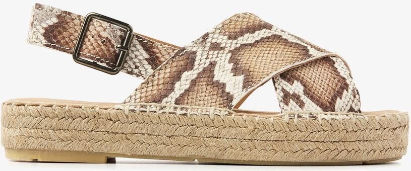 VIA VAI Mondi Isabella Espadrilles Dames Leer Cognac