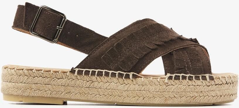 VIA VAI Mondi Noel Espadrilles Dames Suède Bruin