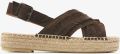 VIA VAI Mondi Noel Espadrilles Dames Suède Bruin - Bruin