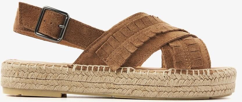 VIA VAI Mondi Noel Espadrilles Dames Suède Cognac