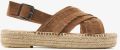 VIA VAI Mondi Noel Espadrilles Dames Suède Cognac - Cognac