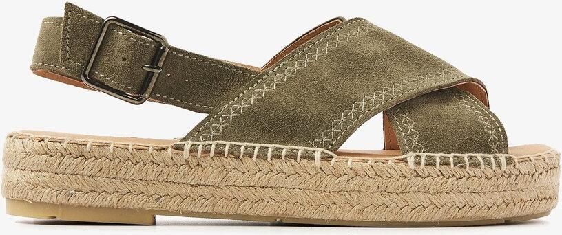 VIA VAI Mondi Sun Espadrilles Dames Suède Groen