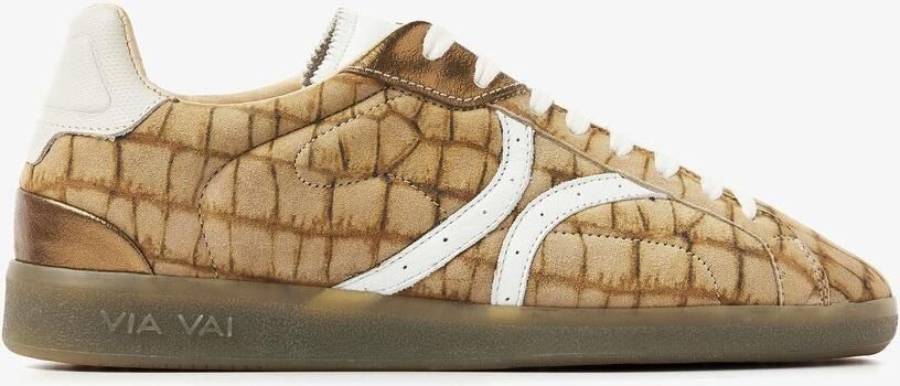 VIA VAI Nilla Khloe Sneakers Dames Leer Beige