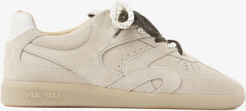 VIA VAI Nilla Macy Sneakers Dames Leer Suède Beige