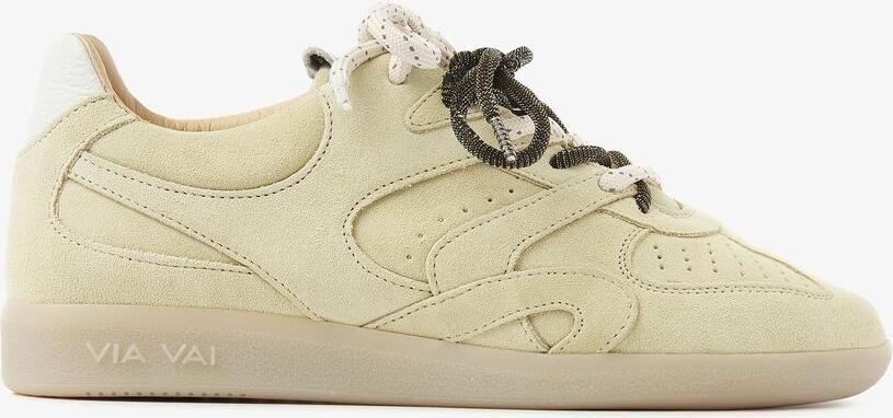 VIA VAI Nilla Macy Sneakers Dames Leer Suède Geel
