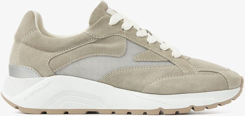 VIA VAI Owen Benson Sneakers Heren Mesh Suède Beige