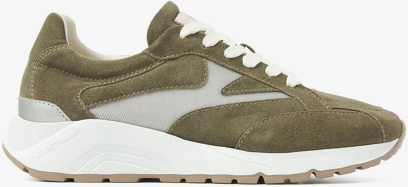 VIA VAI Owen Benson Sneakers Heren Mesh Suède Groen