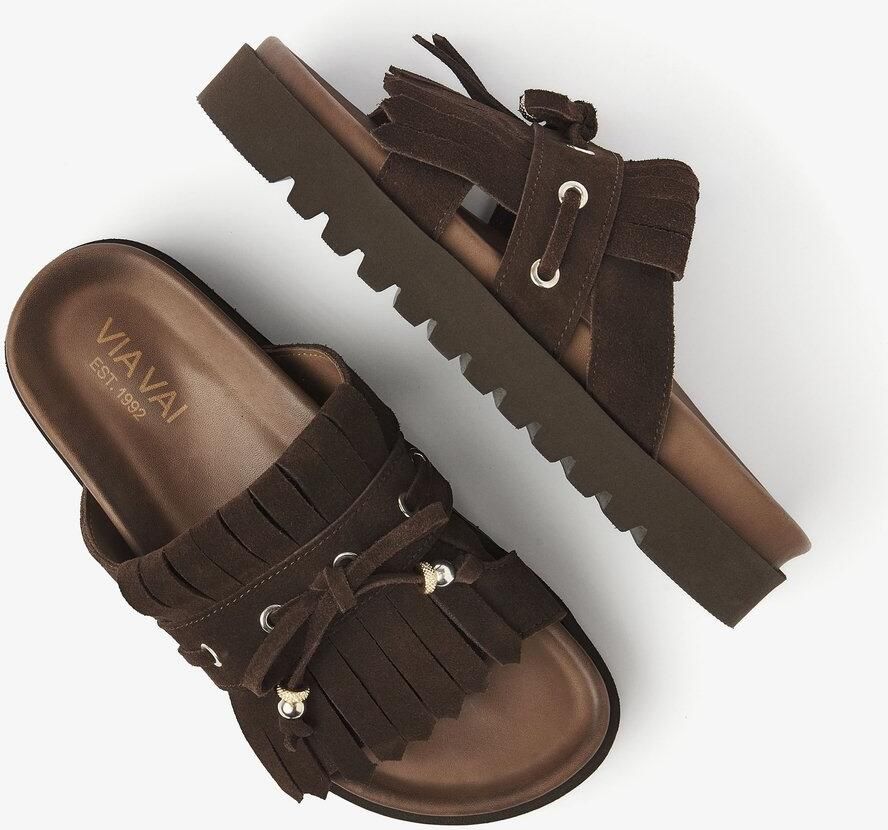 VIA VAI Rae Laila Sandalen Dames Suède Bruin