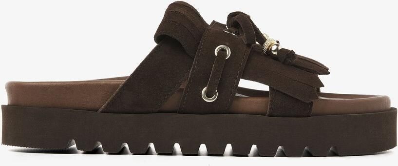 VIA VAI Rae Laila Sandalen Dames Suède Bruin