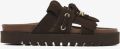 VIA VAI Rae Laila Sandalen Dames Suède Bruin - Bruin