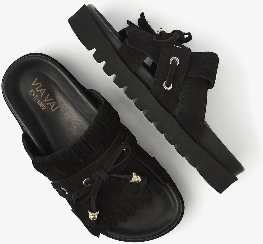 VIA VAI Rae Laila Sandalen Dames Suède Zwart