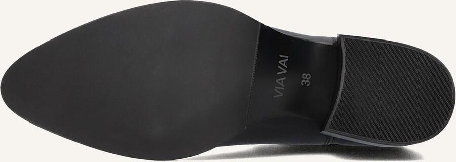VIA VAI Enkellaarsjes Dames Rose Andrew Maat: 38 Materiaal: Leer Kleur: Zwart - Foto 2