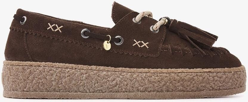 VIA VAI Rox Romee Loafers Dames Suède Bruin