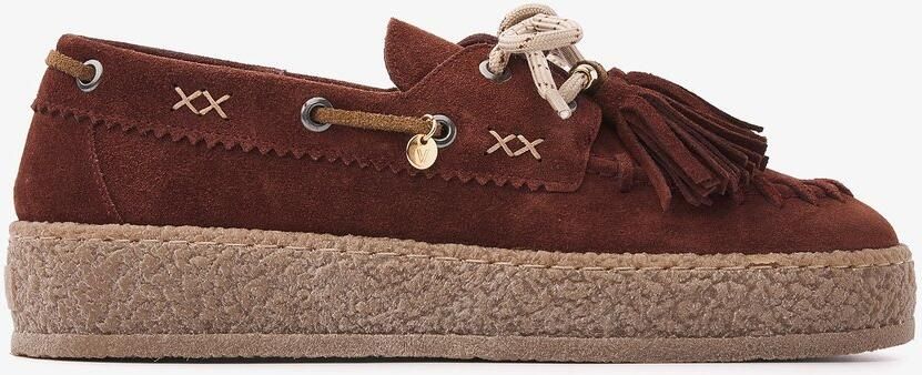 VIA VAI Rox Romee Loafers Dames Suède Bruin