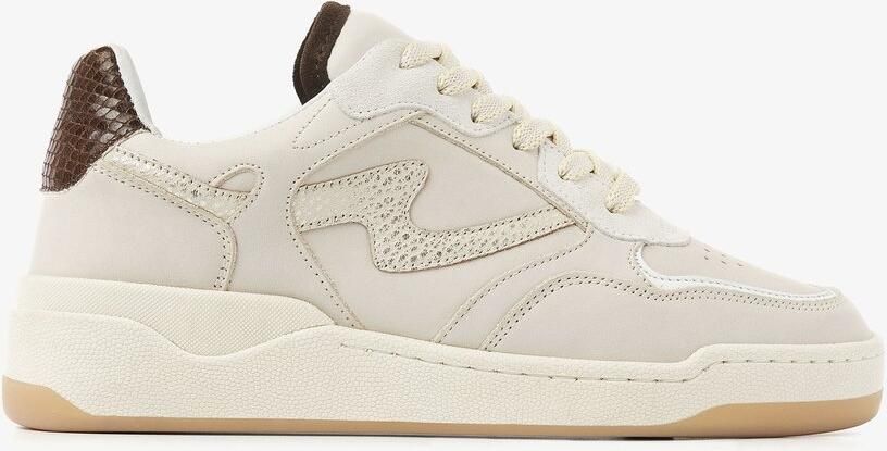 VIA VAI Lage Sneakers Dames Sam Levi Leer Beige