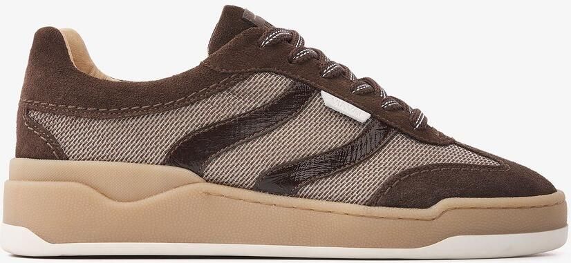 VIA VAI Sam Naomi Sneakers Dames Suède Leer Mesh Bruin