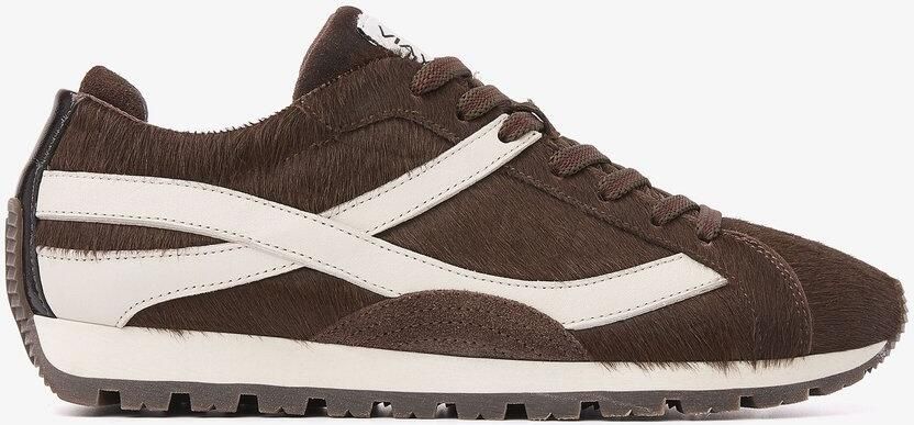 VIA VAI Scott Demi Sneakers Dames Leer Bruin