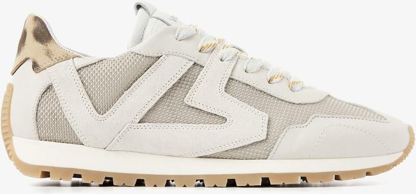 VIA VAI Scott Kenzie Sneakers Dames Leer Mesh Suède Wit