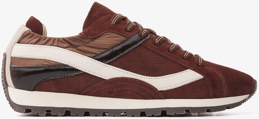 VIA VAI Scott Nala Sneakers Dames Leer Suède Textiel Bruin