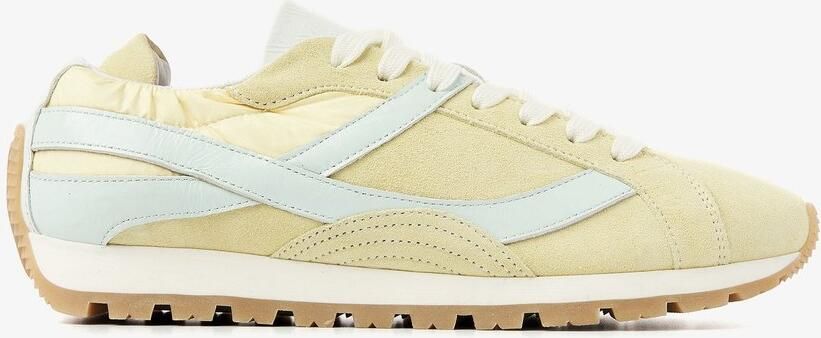 VIA VAI Scott Nala Sneakers Dames Leer Suède Textiel Geel