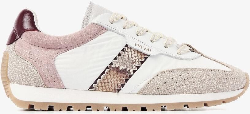 VIA VAI Scott Sara Sneakers Dames Leer Su�de Textiel Cognac