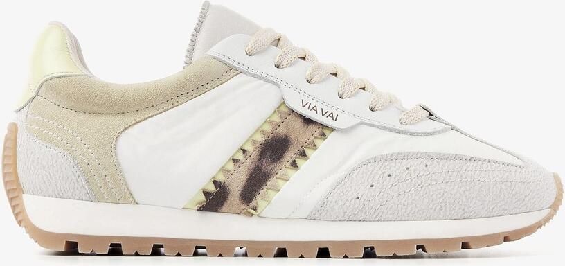 VIA VAI Scott Sara Sneakers Dames Leer Su�de Textiel Geel