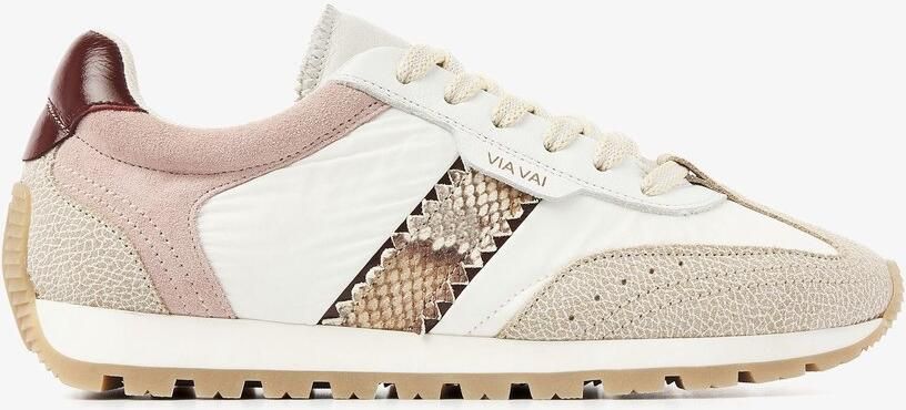 VIA VAI Scott Sara Sneakers Dames Leer Suède Textiel Cognac