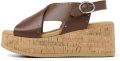 VIA VAI Sandalen Dames Sissel Elaine Leer Zand - Bruin
