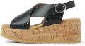 VIA VAI Sandalen Dames Sissel Elaine Leer Zwart - Zwart