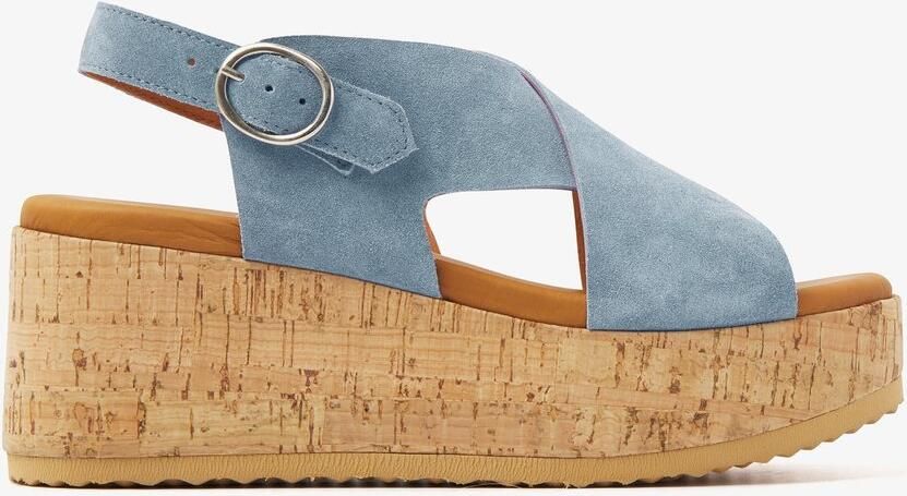 Via Vai Glamour Wedges Sandal Spechtje Blue Dames