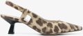 VIA VAI Suzy Aliya Slingbacks Dames Leer Bruin - Beige