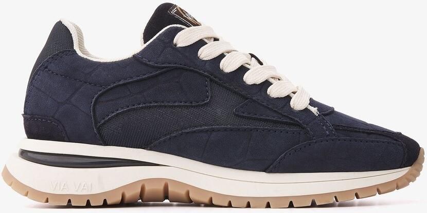 VIA VAI Usher Riggs Sneakers Dames Mesh Suède Blauw