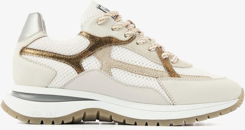 VIA VAI Usher Rosie Sneakers dames Leer Mesh Suède Goud