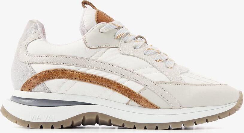 VIA VAI Usher Skye Sneakers dames Leer Suède Textiel Beige