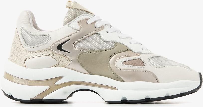 VIA VAI Vesper Due Sneakers Dames Leer Mesh Beige