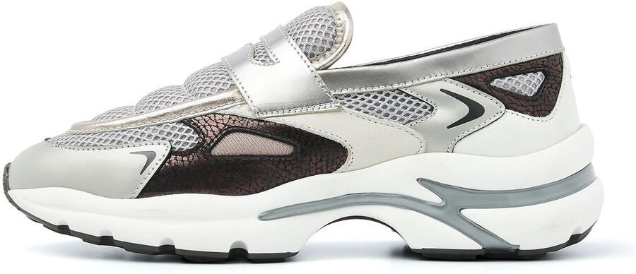 VIA VAI Vesper Lana Loafers Dames Leer Mesh Zilver - Foto 2