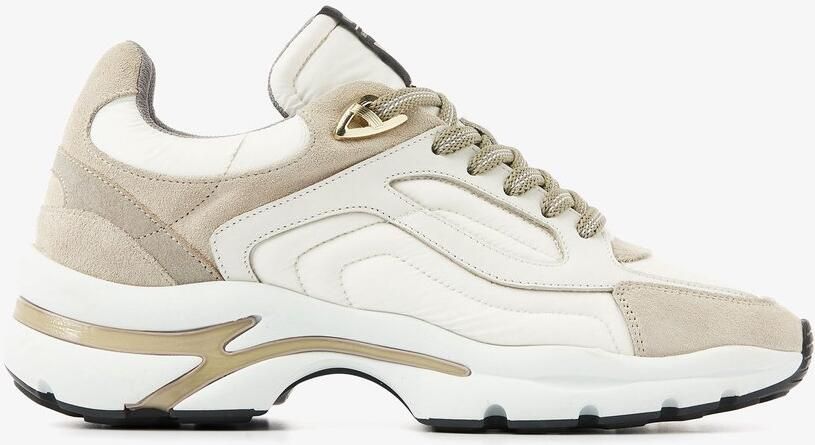 VIA VAI Vesper Macey Sneakers Dames Suède Textiel Leer Wit