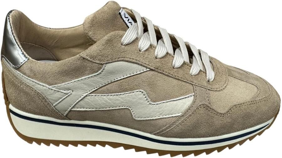 VIA VAI Mikki Alex Sneakers dames Suède Leer Beige