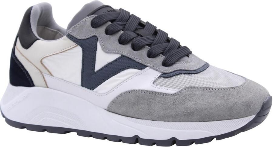 VIA VAI Owen Cody Sneakers Heren Leer Mesh Suède Textiel Blauw