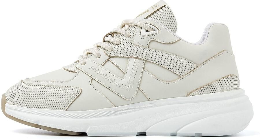 VIA VAI Lage Sneakers Dames Vic Kyro Leer Beige