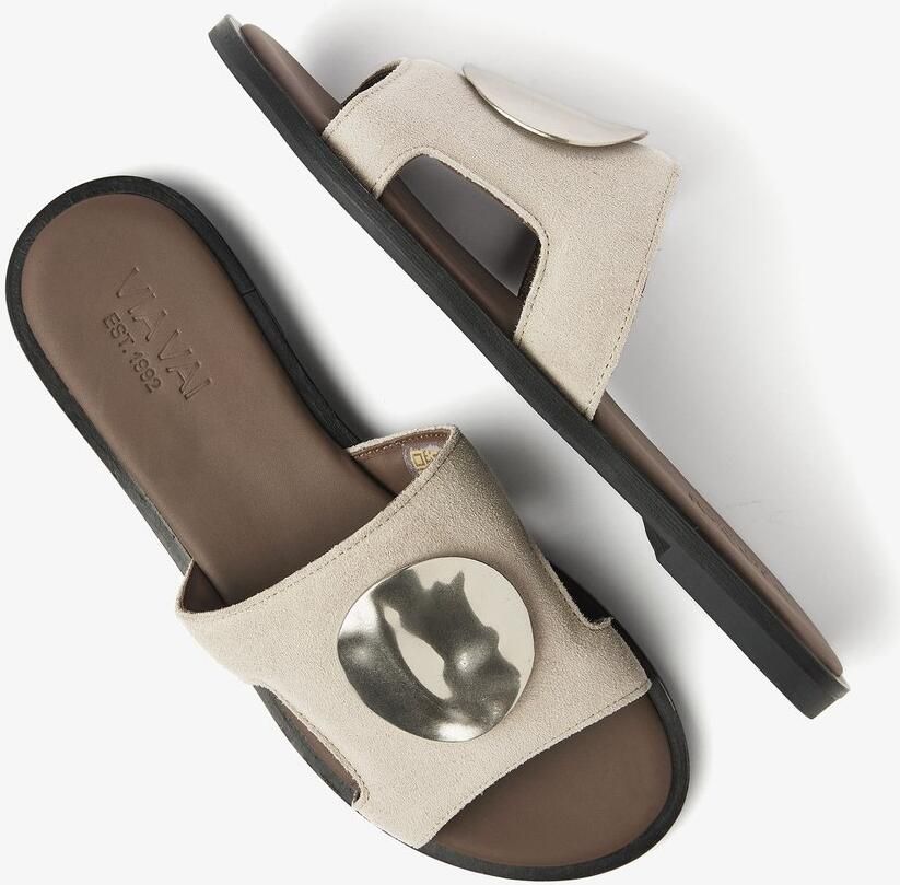 VIA VAI Vita Avi Slippers Dames Suède Beige