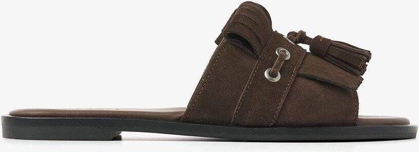 VIA VAI Vita Eva Slippers Dames Suède Bruin