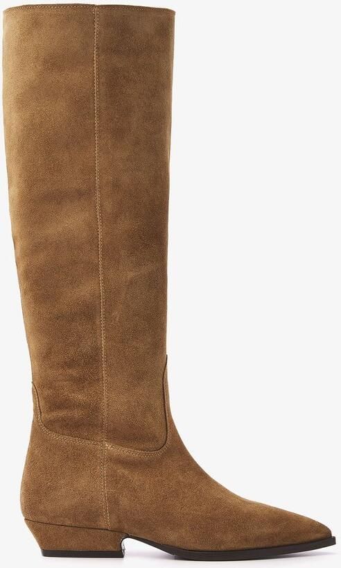VIA VAI Vive Jenie Hoge Laarzen Dames Suède Beige