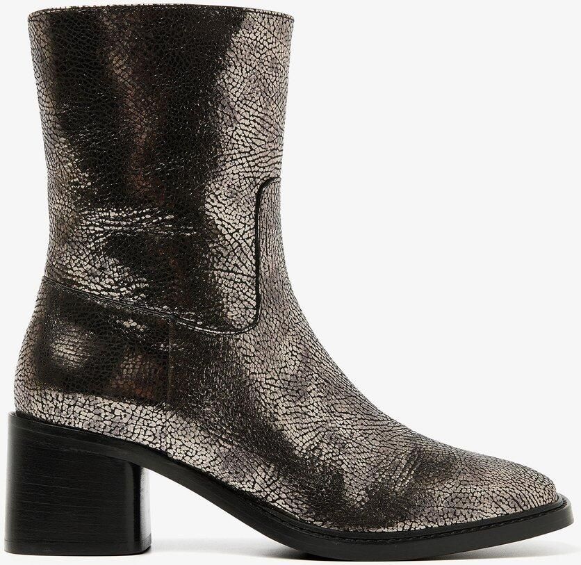 VIA VAI Zoey Cade Enkellaarsjes Dames Leer Metallic